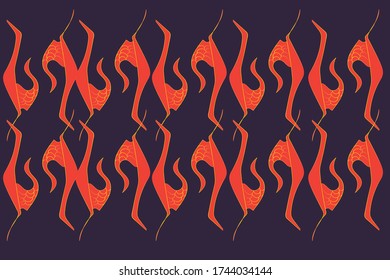 Chinese dragons fighting, gold outlines on red. Seamless pattern for textile and decoration
