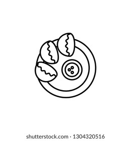 Chinese, dumpling icon. Simple thin line, outline vector of China icons for UI and UX, website or mobile application