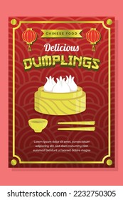 Chinese Dumpling Promotion Flyer Template Design