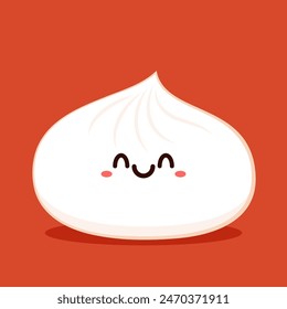 Chinese dumplings character design. Chinese dumplings is Chinese food. Bao cartoon.