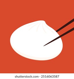 Chinese dumplings character design. Chinese dumplings is Chinese food. Bao cartoon.