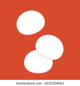 Chinese dumplings character design. Chinese dumplings is Chinese food. Bao cartoon.