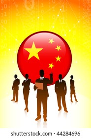 Chinese economic business team Original Vector Illustration