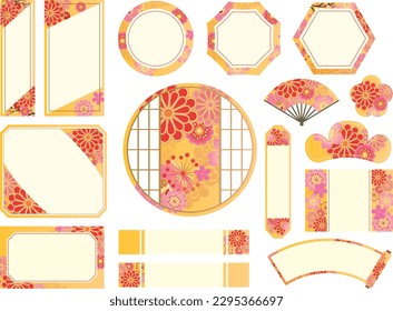 Chinese element collection. Chinese style traditional patterns, plaques and frames vector decoration collection.
