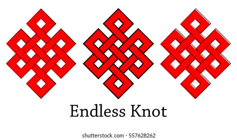 Chinese Endless knot, vector illustration