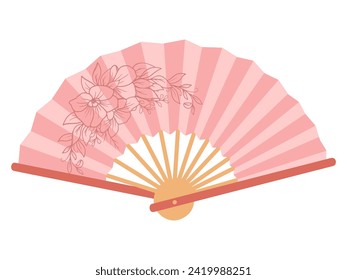 Chinese Fan Decoration Background Illustration