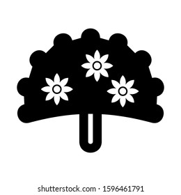 Chinese fan icon isolated sign symbol vector illustration - high quality black style vector icons
