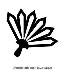Chinese fan icon isolated sign symbol vector illustration - high quality black style vector icons
