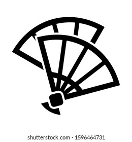 Chinese fan icon isolated sign symbol vector illustration - high quality black style vector icons
