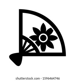 Chinese fan icon isolated sign symbol vector illustration - high quality black style vector icons
