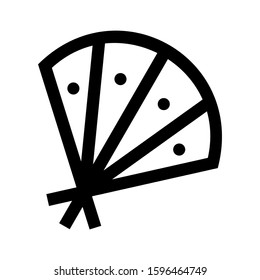 Chinese fan icon isolated sign symbol vector illustration - high quality black style vector icons
