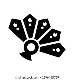Chinese fan icon isolated sign symbol vector illustration - high quality black style vector icons
