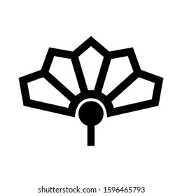 Chinese fan icon isolated sign symbol vector illustration - high quality black style vector icons
