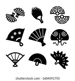 Chinese fan icon isolated sign symbol vector illustration - Collection of high quality black style vector icons
