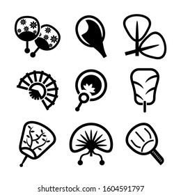 Chinese fan icon isolated sign symbol vector illustration - Collection of high quality black style vector icons
