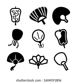 Chinese fan icon isolated sign symbol vector illustration - Collection of high quality black style vector icons
