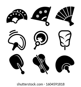 Chinese fan icon isolated sign symbol vector illustration - Collection of high quality black style vector icons
