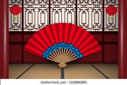 chinese fan in the chinese studio room