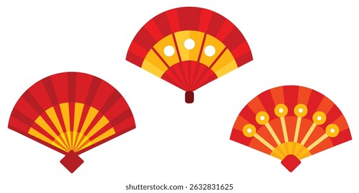 Chinese Fans vector art, icon for Chinese festival