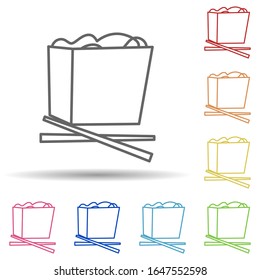 Chinese fast food in multi color style icon. Simple thin line, outline vector of fast food icons for ui and ux, website or mobile application