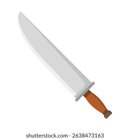 Chinese fighting knife flat vector design on a white background