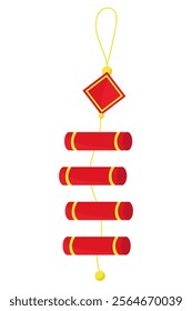 Chinese Fire Cracker with White Background.