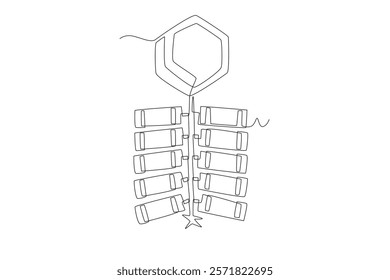 Chinese firecrackers concept one-line drawing