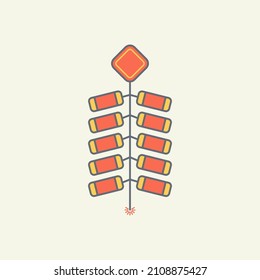 Chinese firework vector icon illustration