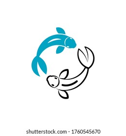 Chinese, fish icon vector template