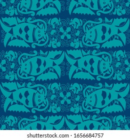 Mascota china Vector sin fisuras. Vintage art deco textura , Ideal para el diseño de tarjetas de felicitación o de plantillas de fondo , fondo chino