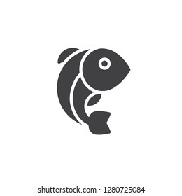 Chinese fish vector icon. filled flat sign for mobile concept and web design. Koi Carp Fish simple solid icon. Symbol, logo illustration. Pixel perfect vector graphics