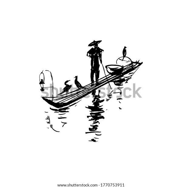 406 Chinese Fisherman Stock Vectors, Images & Vector Art | Shutterstock