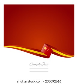 Chinese flag abstract color background vector