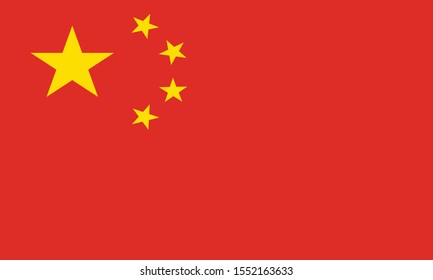 Chinese flag flat vector icon