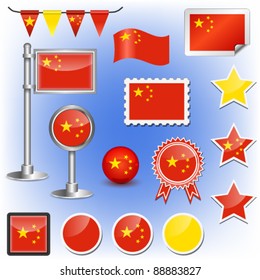 chinese flag vector
