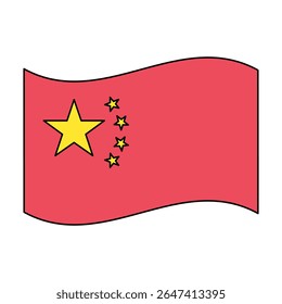chinese flag vector icon element illustration 