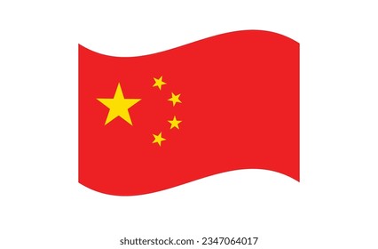 Ilustración vectorial de la bandera china. bandera china.