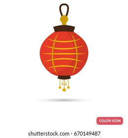 Chinese flashlight color flat icon for web and mobile design