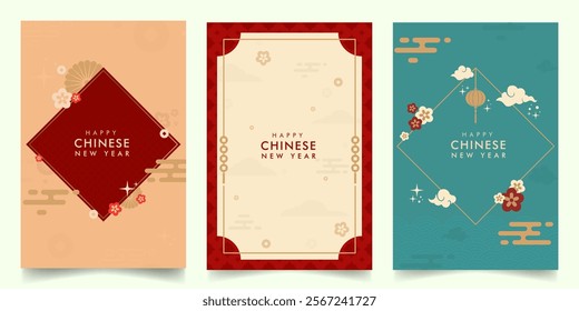 Chinese flat design illustration vector background. for banner, poster, social media, promotion