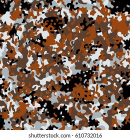 Chinese Flectarn Camouflage seamless patterns. Vector Illustration.