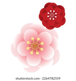 Chinese flower decoration for new year illustration vector