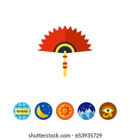 Chinese Folding Fan Icon
