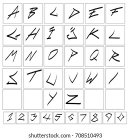 Chinese font, graffiti font,retro font