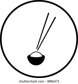 chinese food and chopsticks symbol