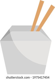 Chinese food, icon illustration, vector on white background