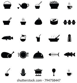 chinese food icon set