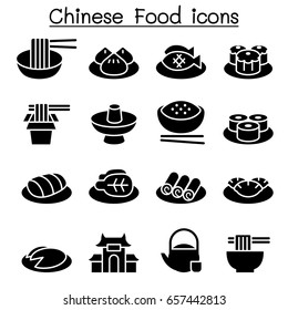 Chinese Food Icon Set Vector Illustration Graphic Design