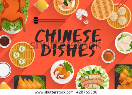 chinese food food illustration