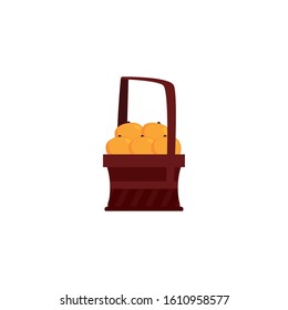 Chinese food inside basket design, China culture asia travel landmark famous asian and oriental theme Vector illustration