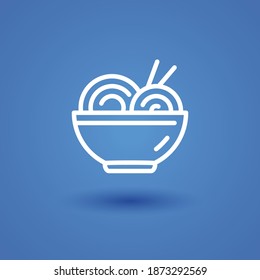Chinese food line icon, outline vector illustration.